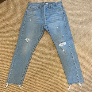 Levi's Women's Wedgie Skinny Jeans button fly Arctic Tundra Light Blue 32/14